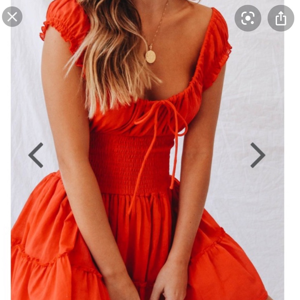 Francesca Sundress Tie Chest Ruched Waist